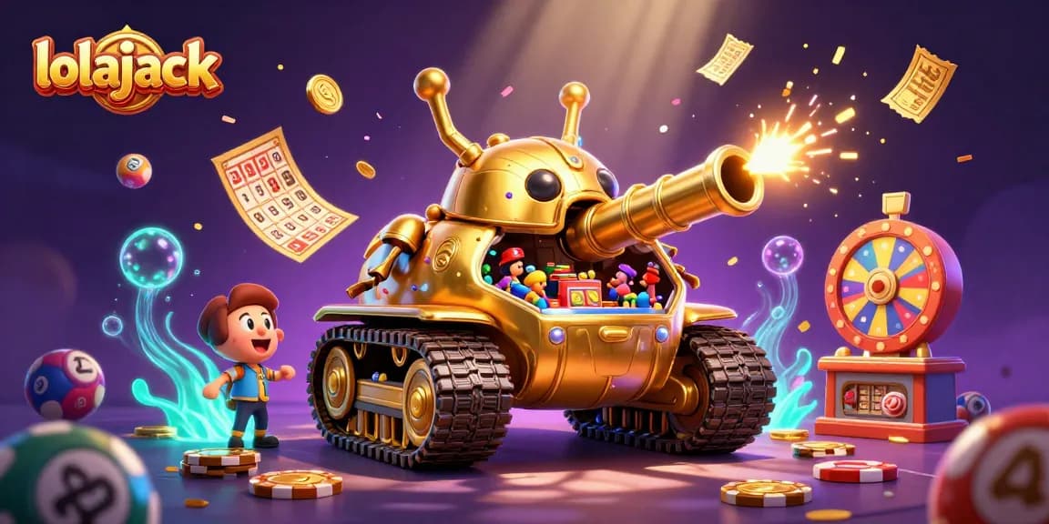 Experience vibrant casino fun with lolajack's lively 3D beetle tank gaming scene.