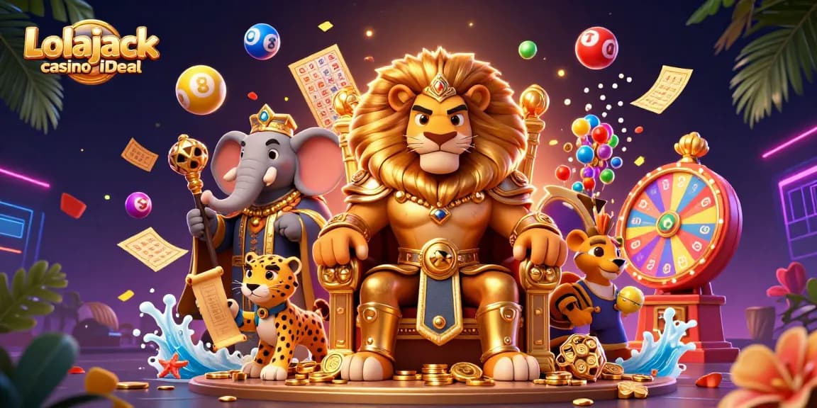 Play at Lolajack casino iDeal with thrilling lottery scenes and vibrant game elements.