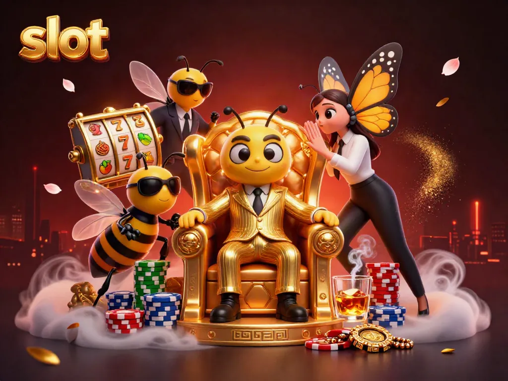 Spin slot jackpots and win big with this vibrant casino-themed 3D illustration.